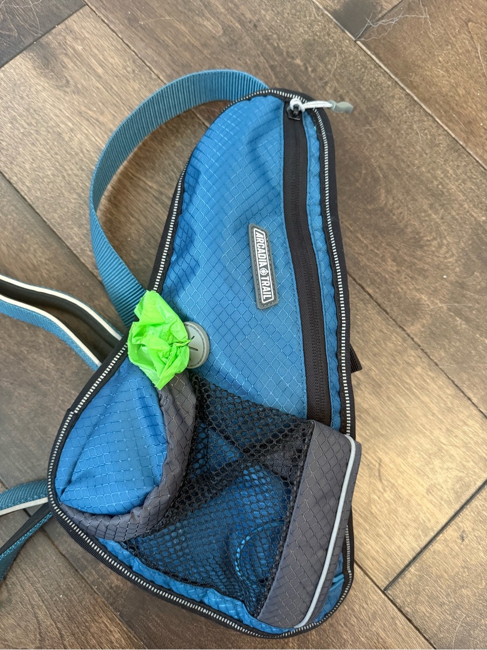 Arcadia Blue Sling Crossbody Bag and Leash
